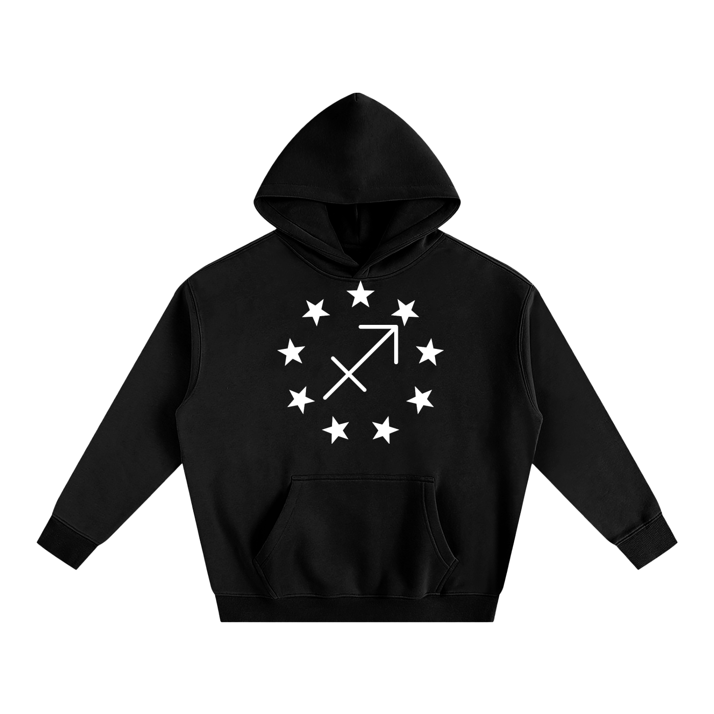 Oversized Sagittarius Hoodie White