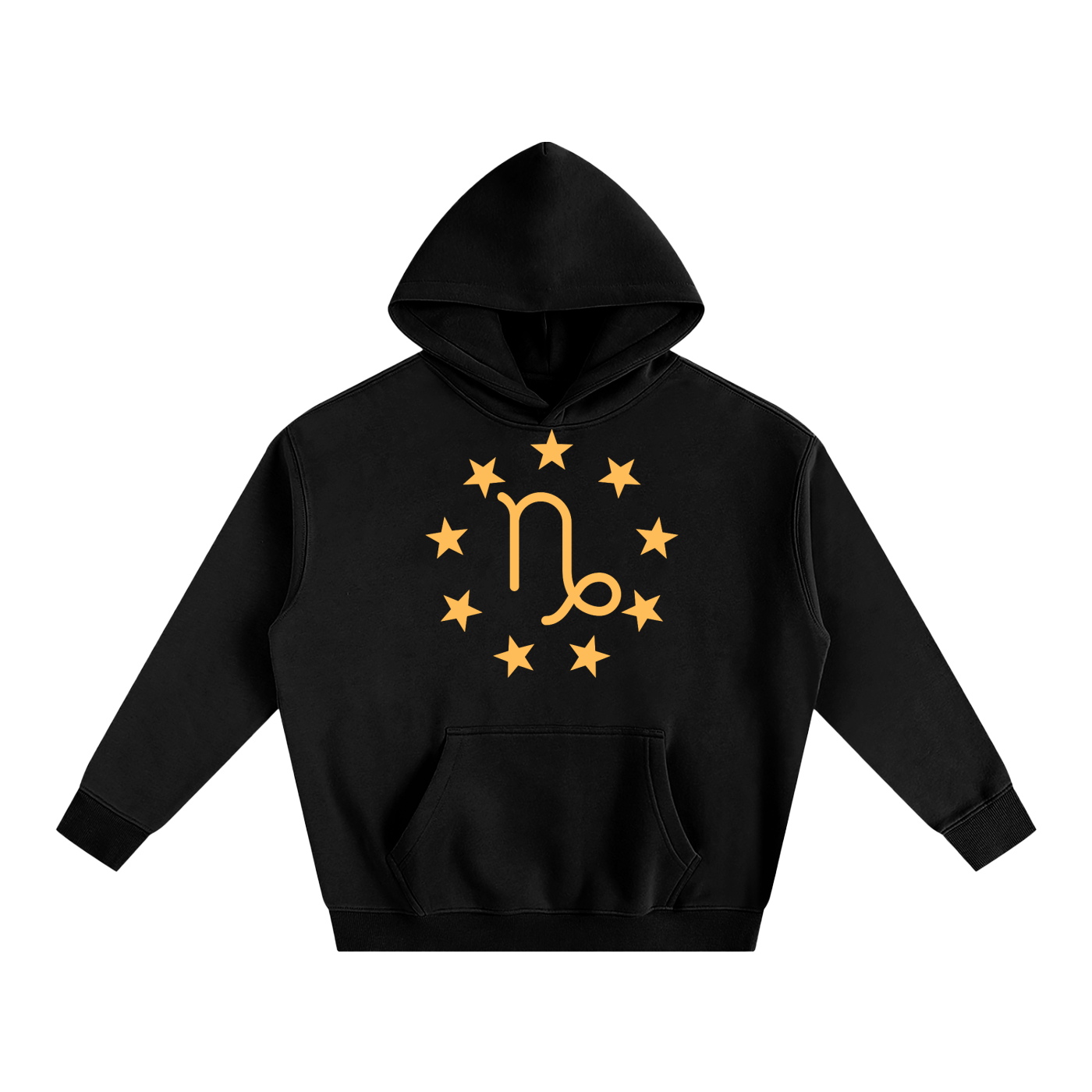 Oversized Capricorn Hoodie Yellow