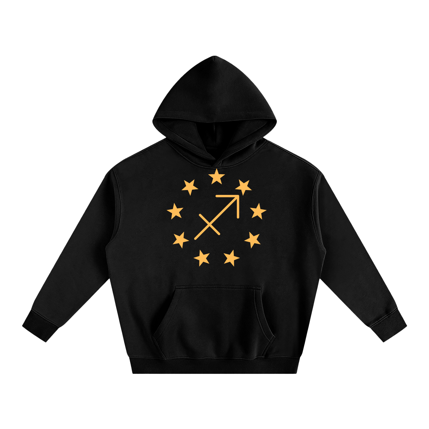 Oversized Sagittarius Hoodie Yellow